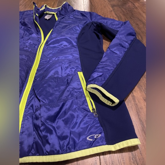 Champion purple & lime green running jacket kids large - Picture 5 of 6